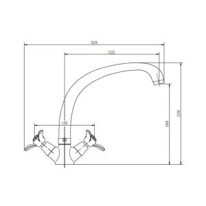 Смеситель Fashun A4212 хром размеры
