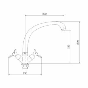Смеситель Fashun A4212-2 хром размеры