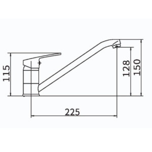 Смеситель Fashun A4214-B хром размеры