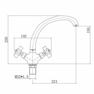 Смеситель Fashun A4218 хром  размеры