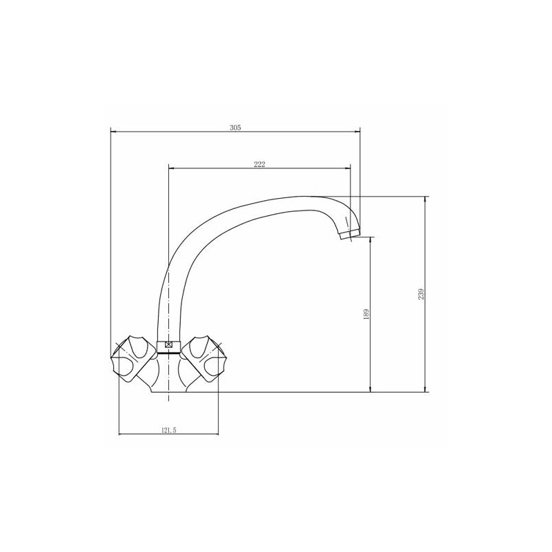 Смеситель Fashun A4226 хром размеры