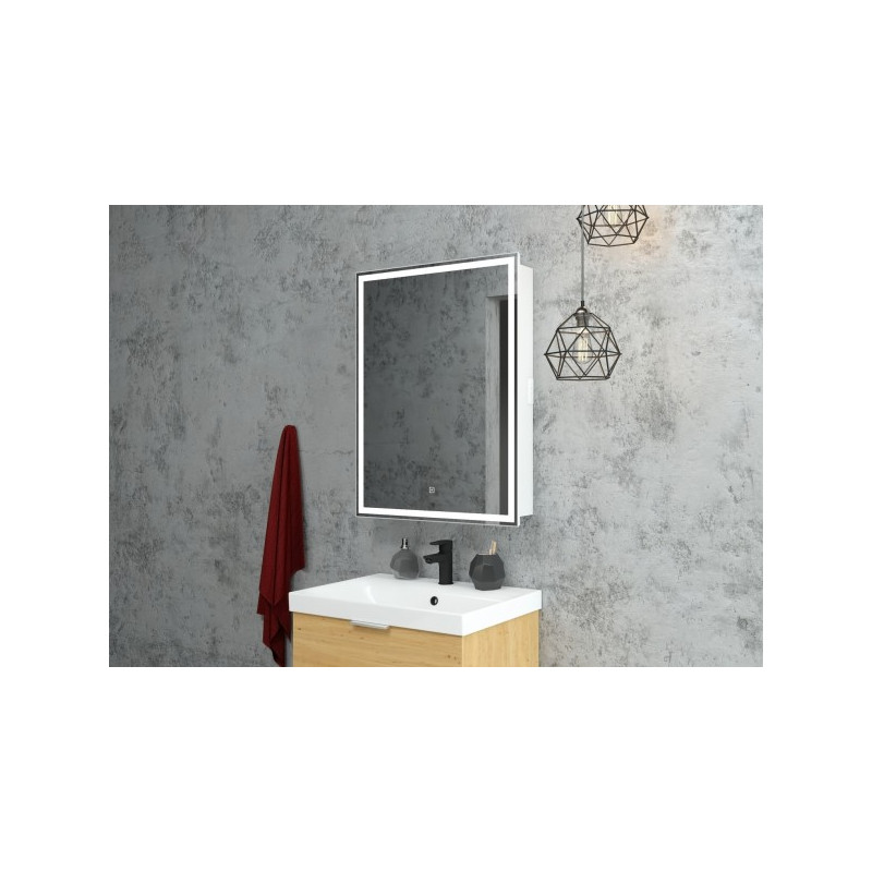 Шкаф с зеркалом Континент Allure Led 60х80 L в интерьере