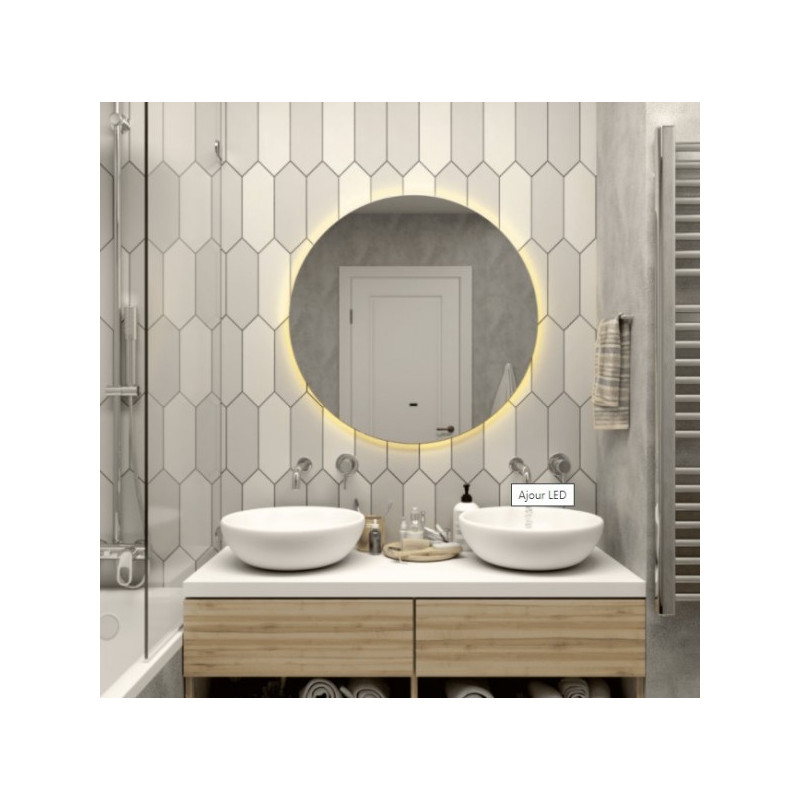 Зеркало Континент Ajour Led 60х60 (теплая подсветка)