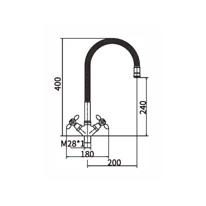 Смеситель Fashun A43127-6 зеленый/хром размеры