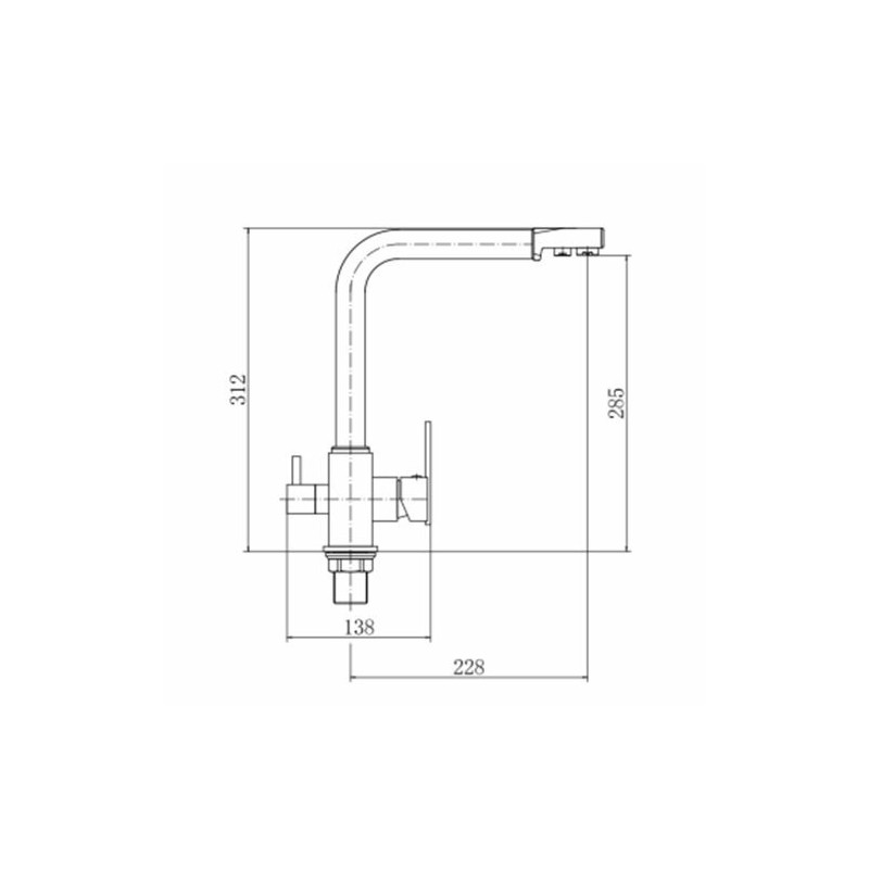 Смеситель Fashun A4355-7 черный размеры