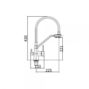 Смеситель Fashun A4382-7 черный/хром размеры