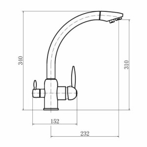 Смеситель Fashun A4399-7 черный размеры