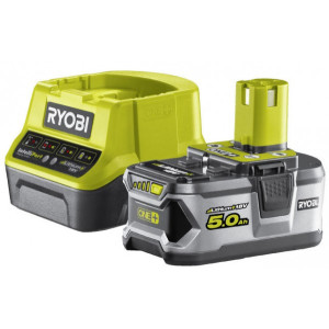 Аккумулятор с зарядным устройством Ryobi RC18120-150 Li-Ion 18 В 5.0 А·ч