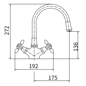 Смеситель Fashun A4419-B7268 красный/хром размеры