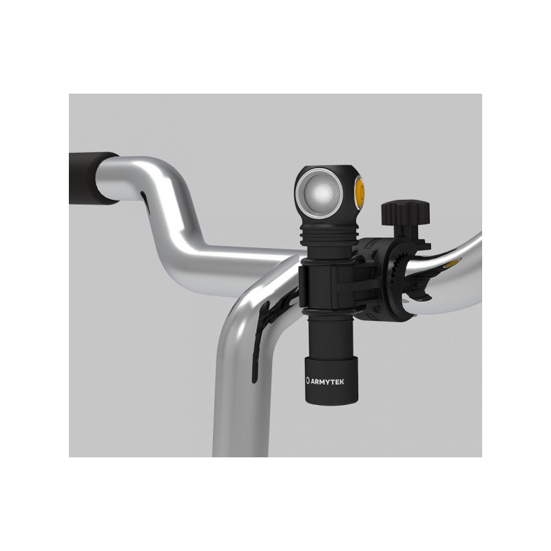 Фонарь Armytek Wizard C2 Pro Max теплый свет - крепление на ручке велосипеда