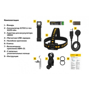 Фонарь Armytek Wizard C2 Pro Max теплый свет -комплектация