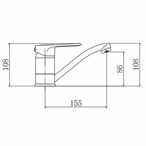 Смеситель Fashun A4504 хром размер