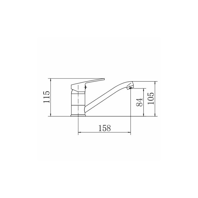 Смеситель Fashun A4516-2 хром размер