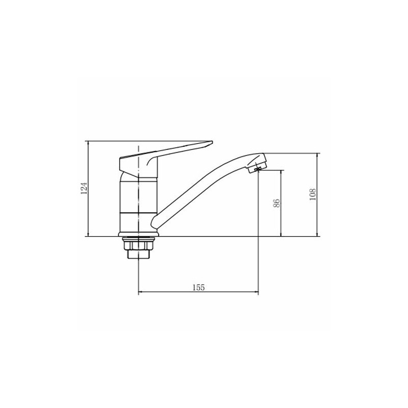 Смеситель Fashun A4521-2 хром размер