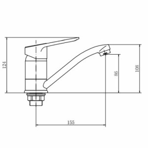 Смеситель Fashun A4521-2 хром размер