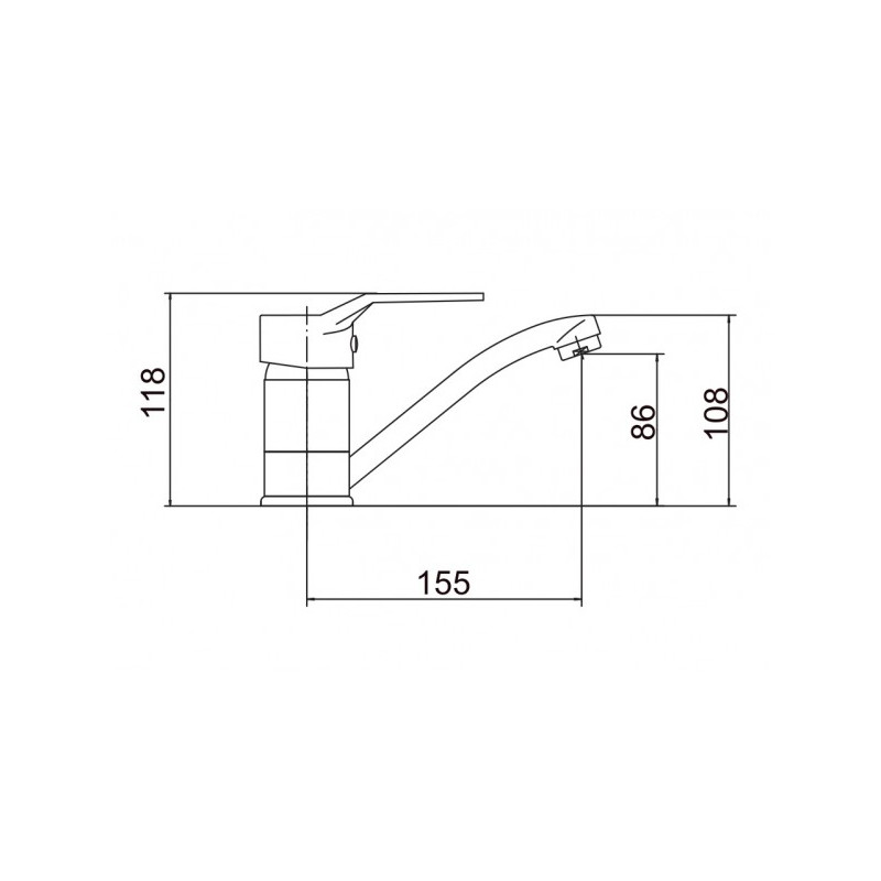 Смеситель Fashun A4563 хром размер