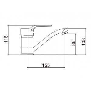 Смеситель Fashun A4563 хром размер