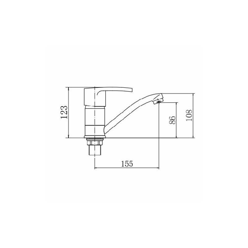 Смеситель Fashun A4565-2 хром размер