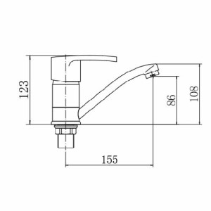 Смеситель Fashun A4565-2 хром размер