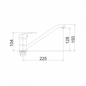 Смеситель Fashun A4837 хром размер