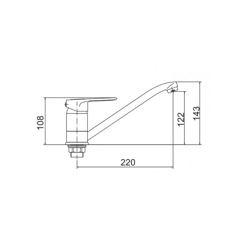 Смеситель Fashun A4904 хром размер