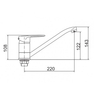 Смеситель Fashun A4904 хром размер