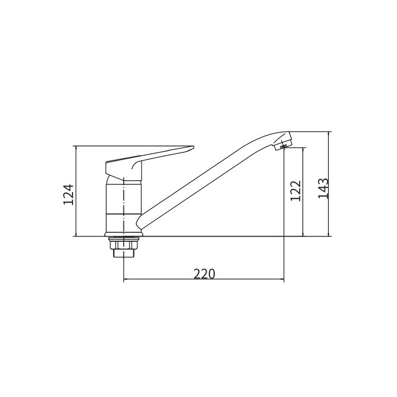 Смеситель Fashun A4907 хром размер