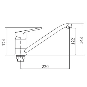 Смеситель Fashun A4907 хром размер
