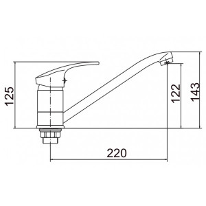 Смеситель Fashun A4921 хром размер