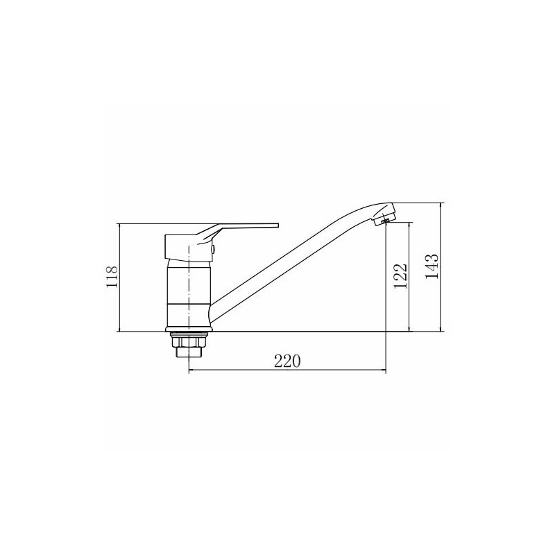Смеситель Fashun A4963 хром размер