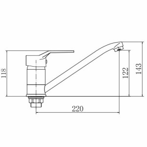 Смеситель Fashun A4963 хром размер