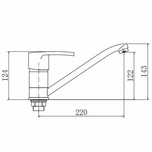 Смеситель Fashun A4965 хром размер