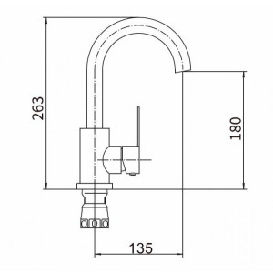 Смеситель Fashun A54001-1 сатин размер