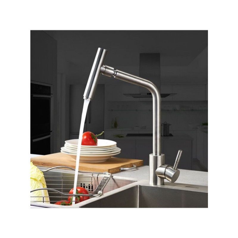 Смеситель Fashun A54001-А сатин на мойке