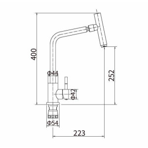 Смеситель Fashun A54001-А сатин размер