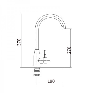 Смеситель Fashun A54009-В сатин размер