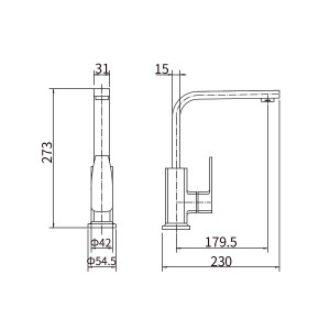 Смеситель Fashun A54010 сатин размер