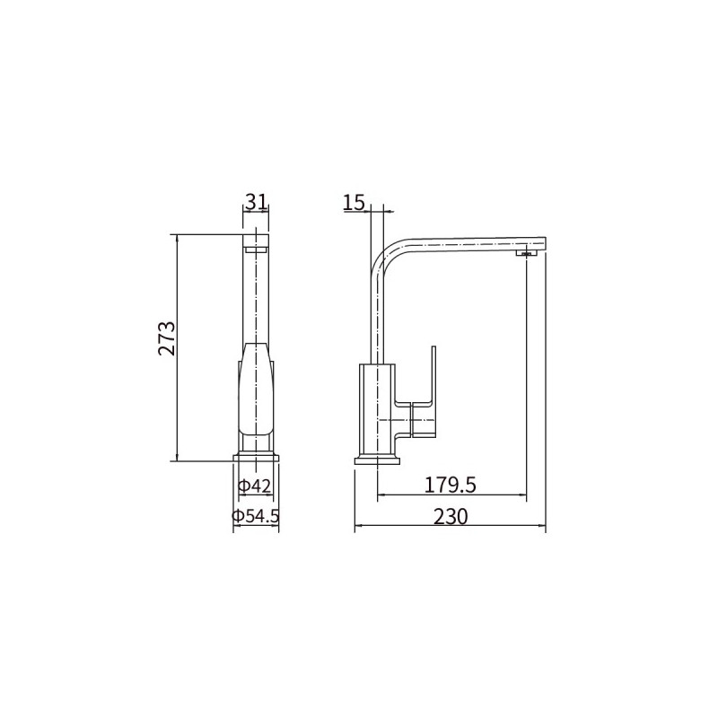 Смеситель Fashun A54010-7 черный размер
