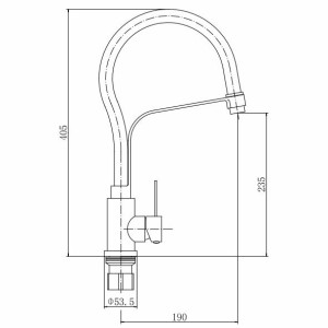 Смеситель Fashun A54012-12 серый/сатин размер