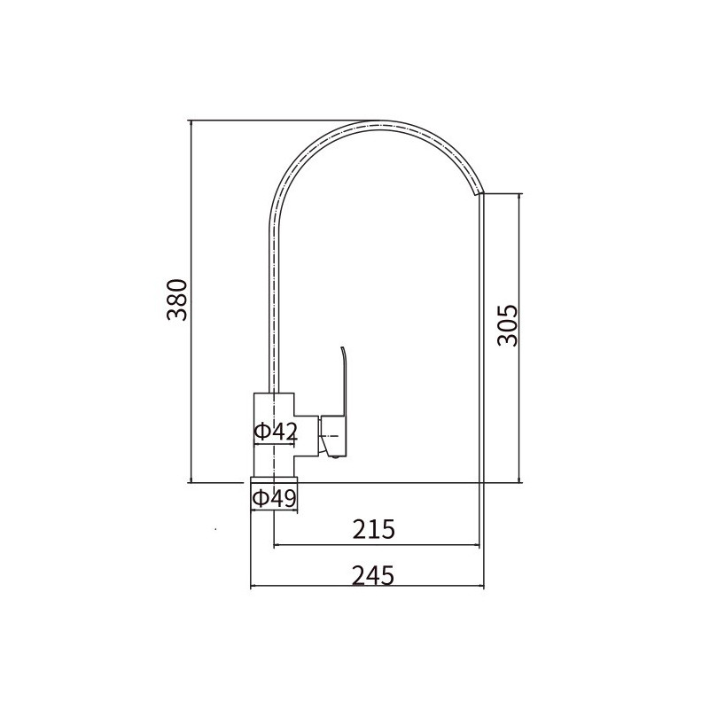 Смеситель Fashun A54018 сатин размер
