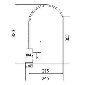 Смеситель Fashun A54018 сатин размер