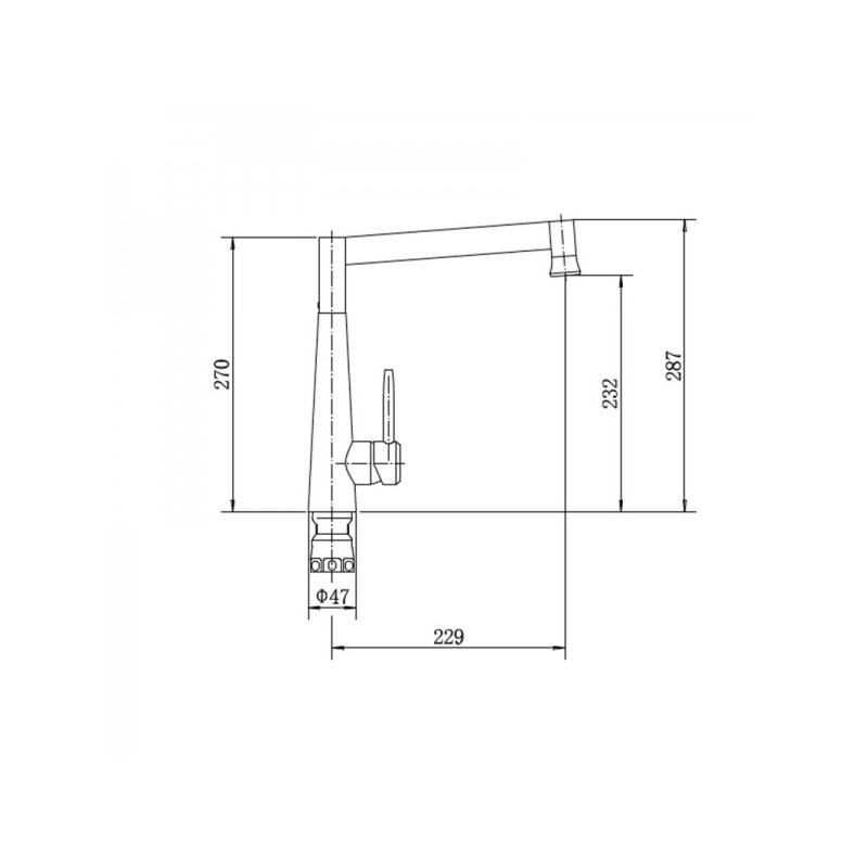 Смеситель Fashun A54021-7 черный размер