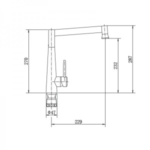 Смеситель Fashun A54021-7 черный размер