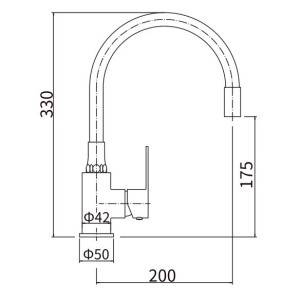 Смеситель Fashun A54101-6 зеленый/сатин размер