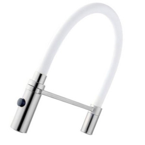 Смеситель Fashun A54102-8 белый/сатин излив