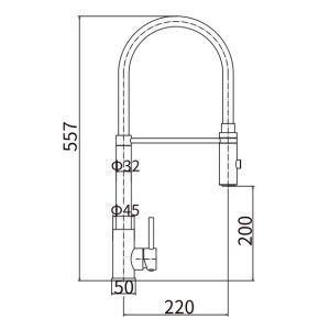 Смеситель Fashun A54111-12 серый/сатин размер