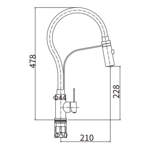 Смеситель Fashun A54112-8 белый/сатин размер