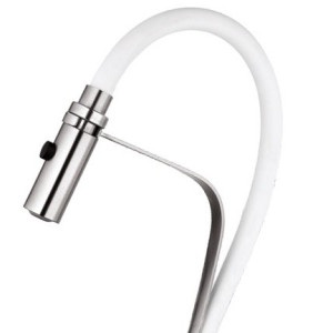 Смеситель Fashun A54112-8 белый/сатин излив