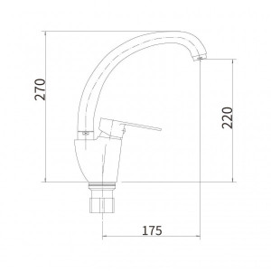 Смеситель Fashun A54119 сатин размер