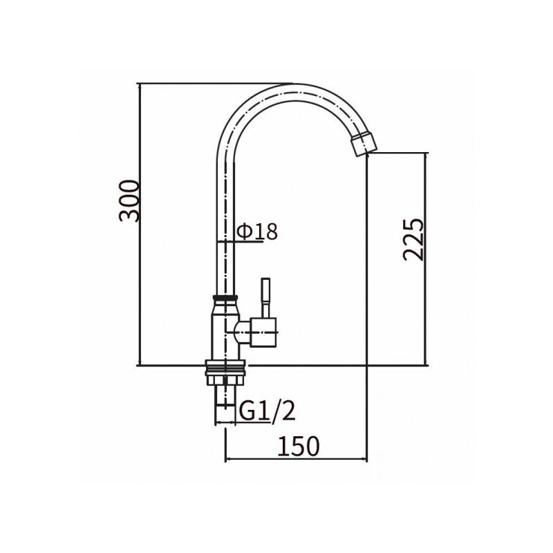 Смеситель Fashun A54193 сатин размер